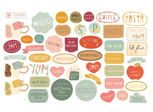 Love Mae pantry label stickers