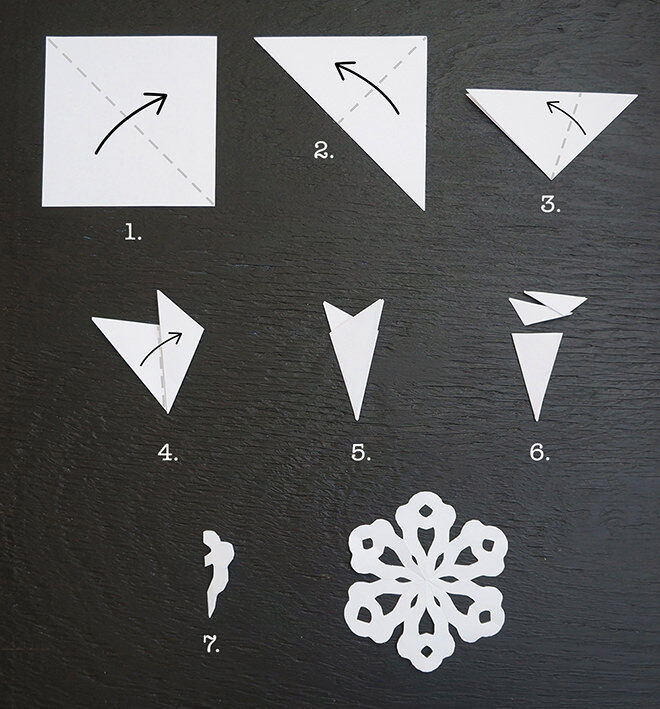 How to make easy snowflakes paper