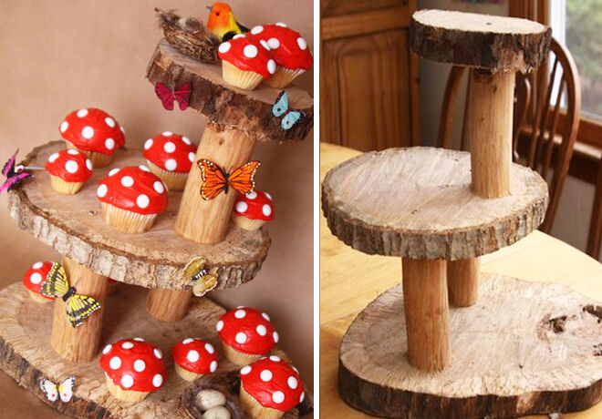 Fairy-Birthday-Cupcakes-on-Wooden-Stand