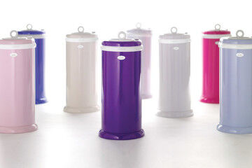 Designer nappy bins in modern colours