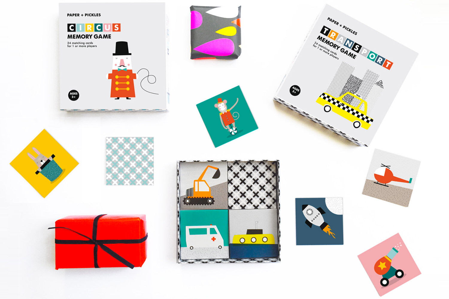 Paper & Pickles circus matching game