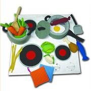 Fabric cooking sets and play food from Button Baby