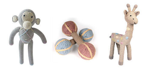 Hand crochet toys by Anne-Claire Petit for Clucky