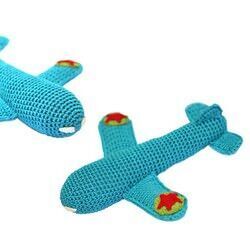 Rambler crocheted aeroplane rattle