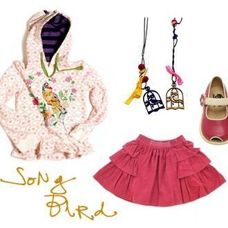 Girl's 'Song Bird' themed outfit
