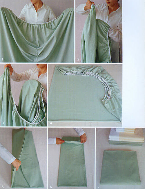 Clever idea: how to fold a fitted sheet