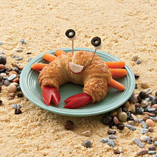Kids food: crab croissant