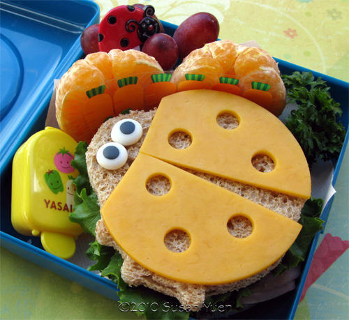 Kids food: ladybug sandwich