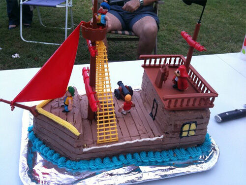 Pirate ship cake by Roxanne Hodda