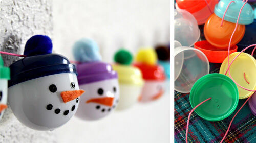 Advent calandar: snowman garlands