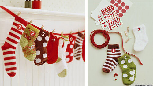 Advent calendar: baby socks