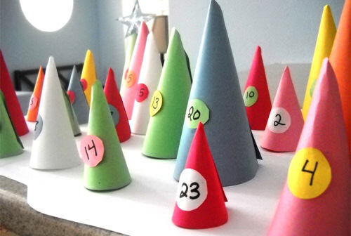 Advent calendar: paper cones