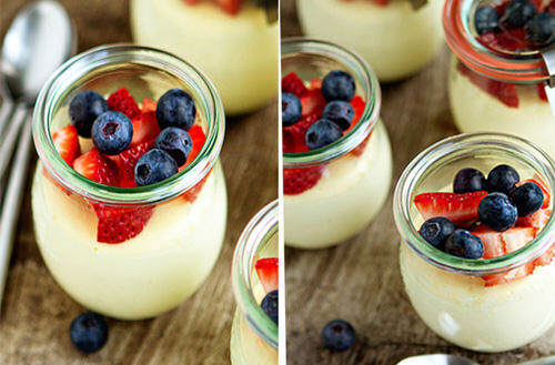 Cheesecakes in a jar