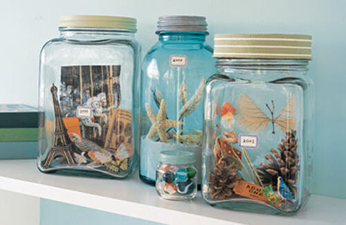 Holiday memories displayed in a jar