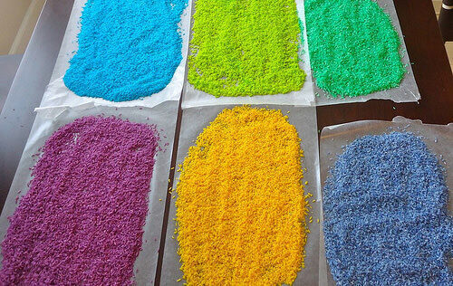 Make your own coloured rice