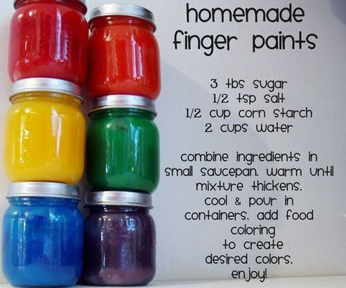 Make your own finger paints