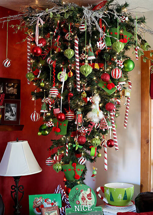 Christmas tree inspiration: upside down tree
