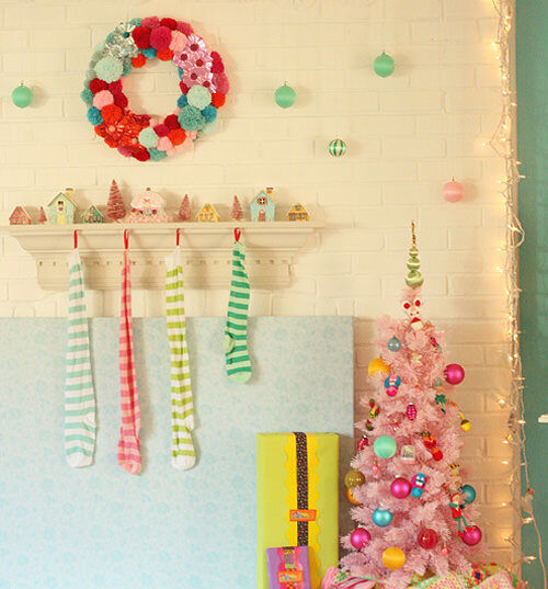 Christmas decor: candy colours