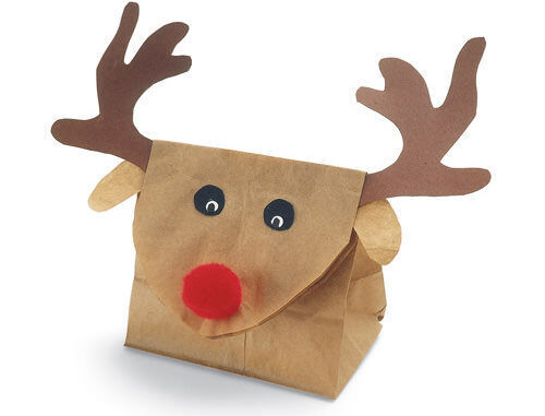 Christmas craft - reindeer gift bag