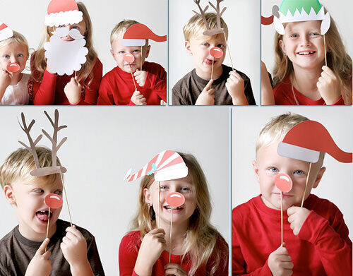 Christmas craft - photo booth props