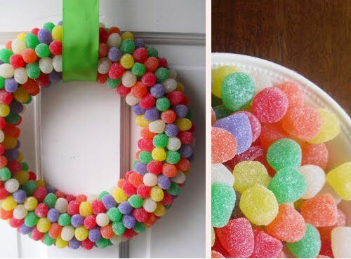 Christmas craft - gumdrop wreath