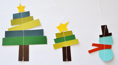 Christmas craft - paper ornaments