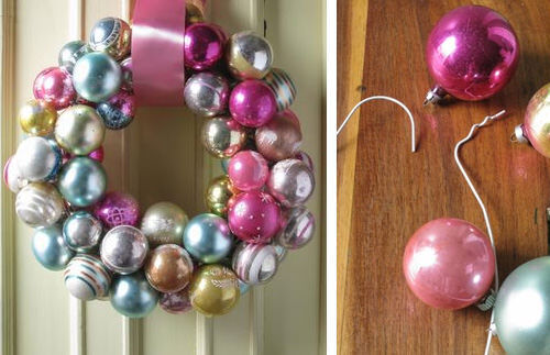 Christmas craft - bauble wreath