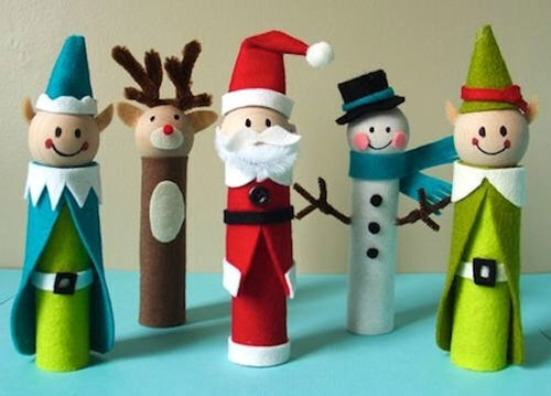 Christmas craft - festive finger puppets
