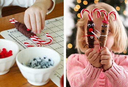 Christmas craft - reindeer candy canes