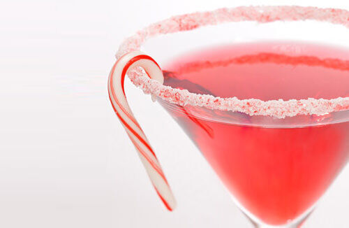 Christmas candy can martini
