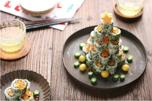 Sushi Christmas tree