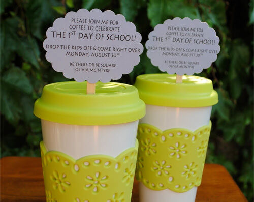 First day of school ideas: party for mums