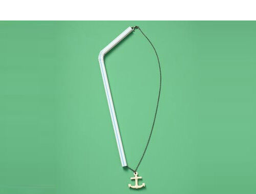 Use a straw to prevent necklaces from tangling