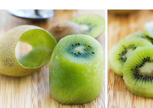 Perfectly peel a kiwi fruit