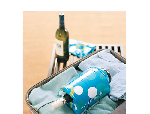 Use kids floaties to pack wine bottles