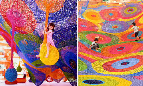 Best playgrounds | 'Woods of Net' Knitted Wonder Space, Japan