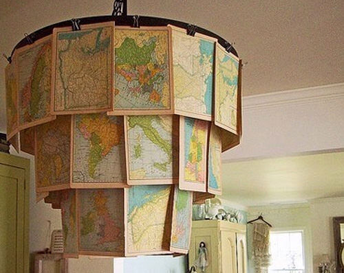 Map chandelier
