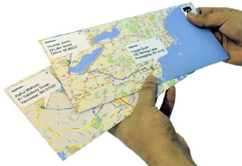 Google Maps envelopes
