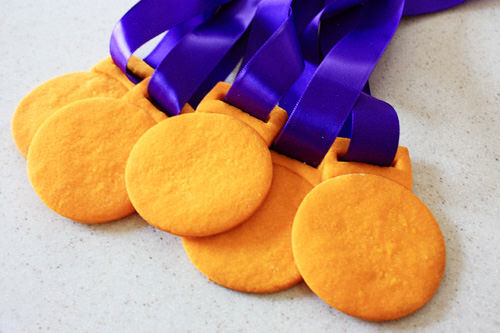 Olympic gold medal cookies