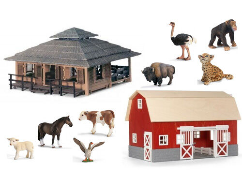 Schleich Wild Life Animal Nursery and Farm Life Barn
