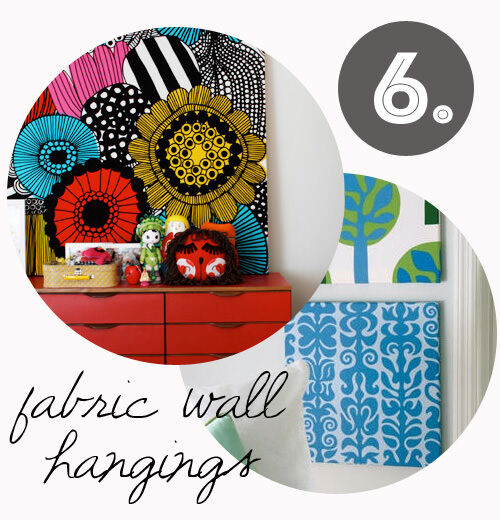 Decorating tips for renters: fabric covered canvas