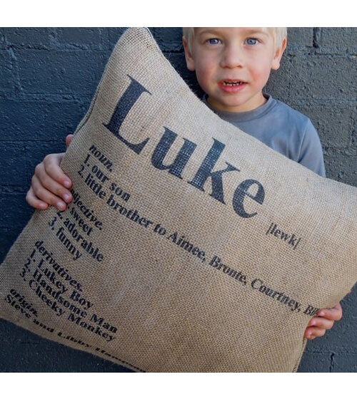Hampsons Homewares personalised dictionary cushions