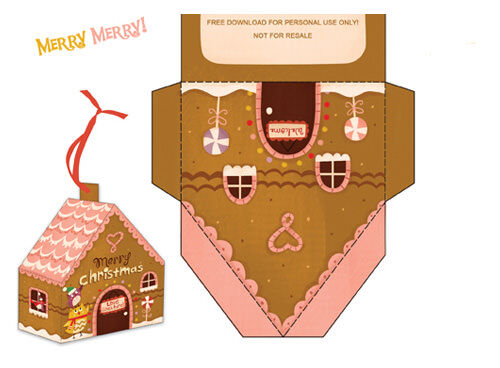 Paper gingerbread house