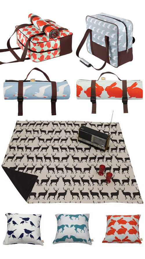 Anorak picnic rugs, cool bags and cushions