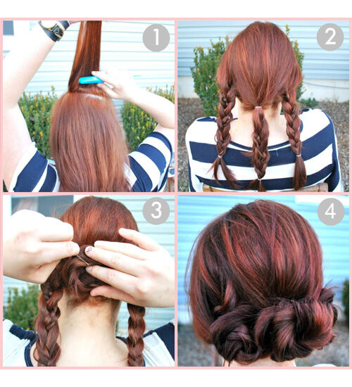 Cute half up-do for middle school dance...