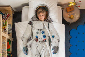 snurk bedlinen astronaut