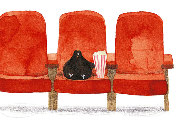 Peggy at the movies in Melbourne. Illustrated by Anne Walker