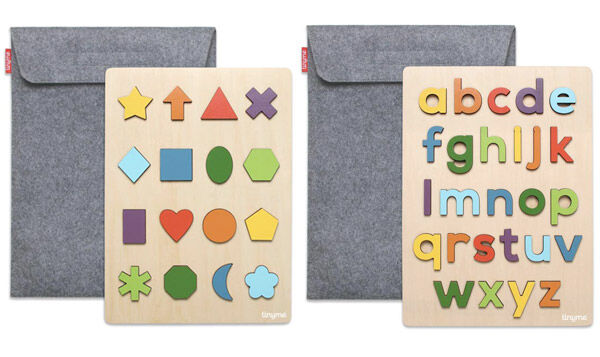 tinyme wooden puzzles - shapes and numbers