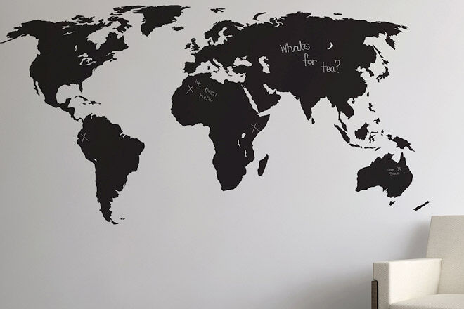 Chalkboard World Map