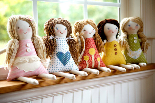 Selection of rag dolls from The Busl Barn
